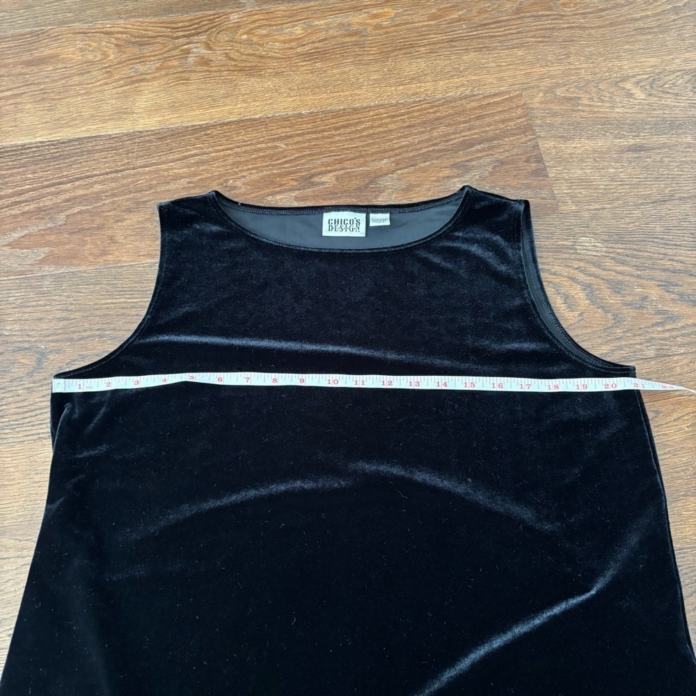 Vintage Chico's Velvet Black Thick Strap Tank Top - Picture 9 of 12